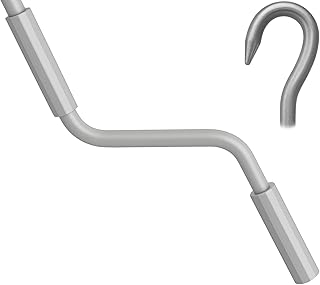 markiso Markisenkurbel 80 cm Grau – Kurbel für Markise mit Fleischerhaken – Kurbelgestänge …