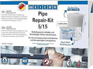 WEICON Pipe Repair-Kit 1,5 m x 5 cm, Rohrreparaturset für Risse und Lecks an Rohren und Leitunge…