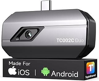 TOPDON TC002C Duo Wärmebildkamera für Android iPhone iOS, 512×384 TISR-Superauflösung Infraro…