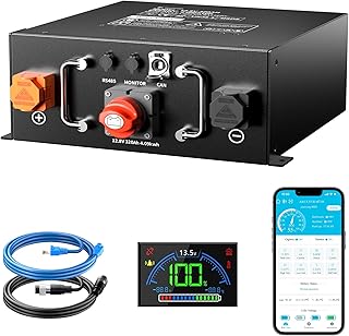 12V 320Ah Underseat LiFePO4 Batterie, ECE R10 zertifiziert mit eingebautem 250A BMS mit Niedertem…