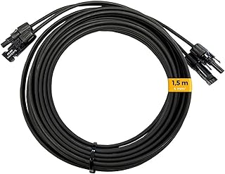 Kleines Kraftwerk Solarkabel Verlängerung 4mm² – 1,5 m (Paar), MC4 beidseitig montiert – PV…