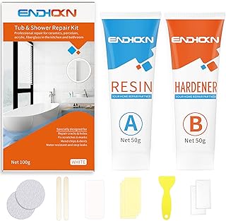 Badewannen Reparaturset Weiß, Endhokn Emaille, Porzellan, Acryl, Reparaturset für Keramikwaschb…