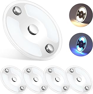4 x 12V LED Deckenleuchte Wohnmobil Flach Dimmbar Panel Rund Leuchte 75mm 235LM mit Touch Schalte…