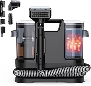 Lubluelu Nasssauger Polsterreiniger Gerät 18 kPa, 1400 W, Teppichreiniger Waschsauger mit 10 Sek…