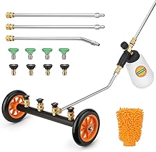 2-in-1 Unterboden Hochdruckreiniger Wasserbesen, MYPIN 16 Zoll Autodruckreiniger mit Schaumkanone…