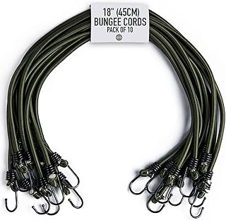 Pluvios – 18″ (45CM) Robuste Spanngummis mit Haken – 10er-Pack – Größenwahl – Elastische Vielzw…