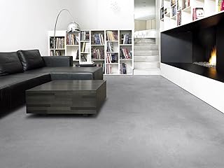 PVC Bodenbelag Vinylboden in verwaschenem Beton, Zuschnitt (2m breit / 9,5m lang)
