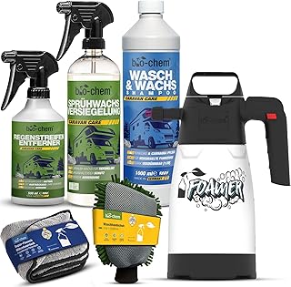 bio-chem Caravan Versiegelung PROFI-SET 6-tlg. – Wasch & Wachs, Regenstreifen-Entferner, Sprüh…