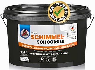 Tonis SCHIMMELSCHOCK Anti-Schimmel-Farbe 4,5 Liter Wandfarbe | Effektive, zuverlässige Sofortwir…