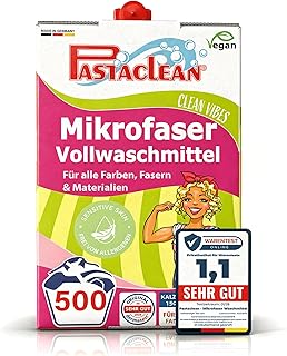 PASTACLEAN Flüssigwaschmittel 5L Konzentrat – bis zu 500 Waschladungen, nachhaltig waschen –…