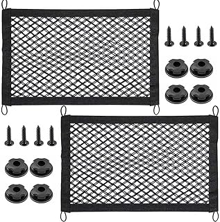2 Stück Gepäcknetz Auto Kofferraum Netz, 55 x 25 cm,Aufbewahrungsnetz Wohnmobil Zubehör Befest…