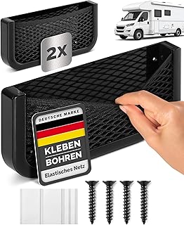 Vicera Ablagenetz für Camper und Wohnmobile 2er Set – Aufbewahrungsnetz aus robustem Kunststoff …