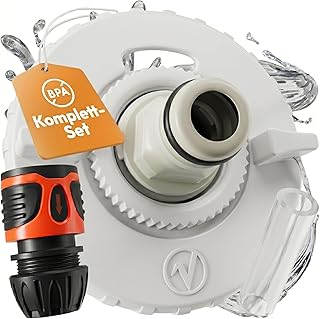 Wassertankdeckel 3 Pins 78mm Durchmesser – weiß – für Wohnmobil mit Schlauch für Wasserein…