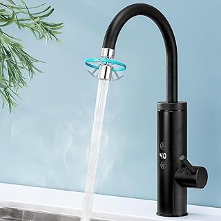 HOMELODY Elektrischer Wasserhahn mit Durchlauferhitzer 230V, 3400W Wasserhahn Küche mit Touch-Te…