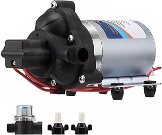 GEARMONSTER Wasserpumpe DC 12V 3,1 bar 45 PSI Selbstansaugende Druckpumpe Membranpumpe mit Drucks…