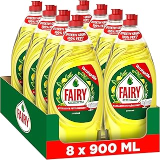 Fairy Ultra Konzentrat Zitrone Handgeschirrspülmittel 8x900ml mit effektiver Formel für saubere…