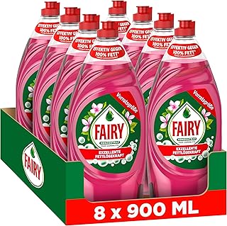 Fairy Ultra Konzentrat Pink Jasmine Handgeschirrspülmittel 8x900ml mit effektiver Formel für sa…