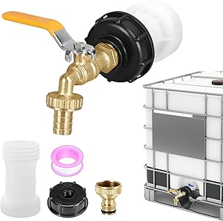 IBC Container Zubehör,IBC Tank Auslaufhahn für 1000l Wassertank Wasserhahn 1/2″, Verlängerung …