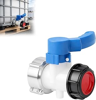 IBC Tank Zubehör Auslaufhahn – 1000 Liter Wassertank Zubehör, Adapter für IBC Container, Wasse…