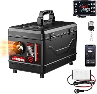 Dieselheizung 220-240V AC & 12/24V DC 8 kW, All-in-One 5L Diesel Standheizung mit Bluetooth APP F…