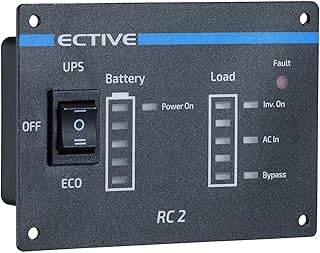 ECTIVE RC2 Wechselrichter Fernbedienung mit Ladestandsanzeige – 3m Kabel, RJ12- Batteriebetrieb, …