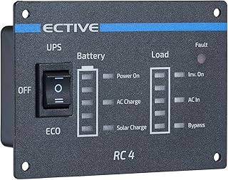 ECTIVE RC4 Wechselrichter Fernbedienung mit Ladestandsanzeige – 3m Kabel, RJ12- Batteriebetrieb, …