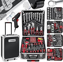 MASKO® Werkzeugkoffer 1400-teilig gefüllt | Werkzeugset im Aluminiumkoffer | Werkzeugkasten mit…