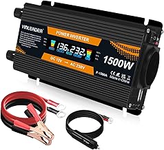 Spannungswandler 12V 230V 1500W Wechselrichter Großes Display Stromwandler 12 auf 230 Inverter