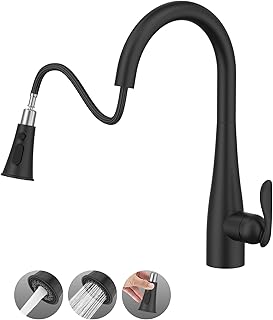 Mbillion Wasserhahn Küche, Hochdruck Küchenarmatur mit Brause, Armatur Küche mit 3 Strahlarten…