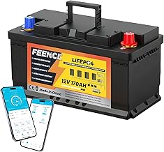 LiFePO4 170Ah Bluetooth, Lithium batterie 12V 170ah mit BMS Low Temperature Schutz und Max. 15000…