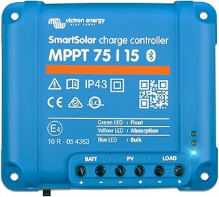 Victron Energy SmartSolar MPPT Laderegler – Solar Laderegler (Bluetooth) – 75V 15 Amp 12/24-Volt