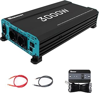 Renogy 3000W/6000W 12V zu 230V Reiner Sinus-Wechselrichter mit Netzvorrangschaltung, 12v auf 230v…