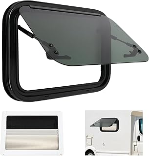 Ausstellfenster Wohnmobilfenster, Wohnwagen Fenster mit Verdunklung Seitenfenster, 85° RV Extern…
