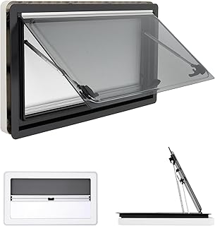 DIFU Ausstellfenster 900x500mm Wohnwagen Fenster mit ECE R43 Geprüft, Doppel Acrylglas Fenster C…