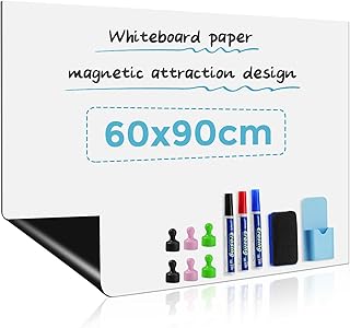 Selbstklebende whiteboard Magnetisch– Trocken abwischbar & Rückstandsfrei entfernbar – Einfa…