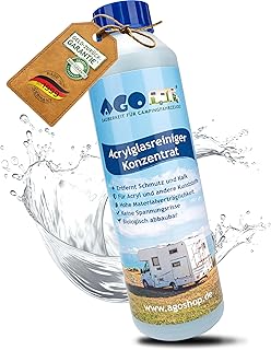 AGO Acrylglas Reiniger Konzentrat 250ml / Kunststofffenster Reiniger für Wohnwagen/Acrylglas Rei…
