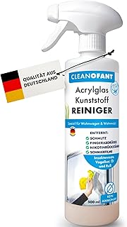 CLEANOFANT Acrylglas-REINIGER (Acrylglas-Kunststoff-SAUBER) 500 ml – Spezialreiniger für Wohnwag…