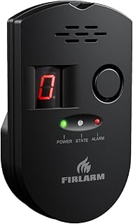 Firlarm Gasmelder, Plug-in Gaswarner mit LED Digitalanzeige und 85dB Alarm, Portable Methan Propa…