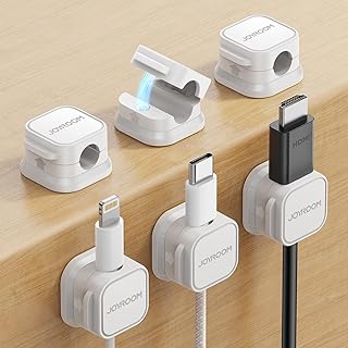 JOYROOM 6 Stück Kabelhalter Kabelclips Verstellbare Kabel Organizer Magnetische Kabelmanagement …