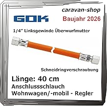 Gasschlauch 40 cm Winterfest für Caravan, Wohnmobil, Wohnwagen Gasanlage Propan 2026