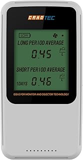 Digitaler Radon-Detektor III, Weiß, Radon-Monitor, Radon-Messgerät, gehärtetes Glas, Kurzzeit-…