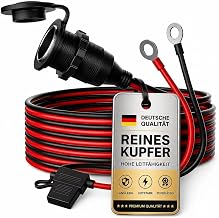 RGBer® Zigarettenanzünder 12V Steckdose|Zigarettenanzünder Steckdose mit Kabel,Sicherung & Rin…