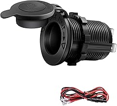 12v Steckdose,Zigarettenanzünder, Wasserdicht Marine Grade 12V Gleichstrom-Feuerzeugsteckdose St…
