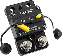 GLOSO Leistungsschalter Manuell Reset Schutzschalter Sicherungsautomat Wasserdichtes Boot Kfz Bat…