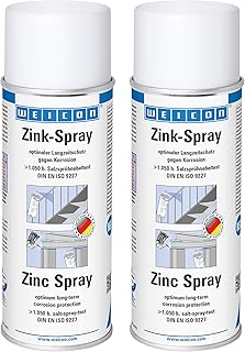 WEICON Zink-Spray 400 ml, Rostschutzfarbe für alle Metalle, Korrosionsschutz, Farbe: leicht ange…