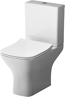 AM.PM Einteilige Stand-WC mit eingebautem Spülkasten | Komplett-Set | WC deckel mit Absenkautoma…