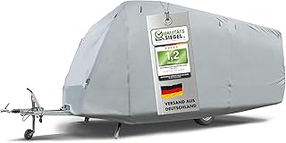 WALSER Premium Wohnwagen Abdeckplane, 100% wetterfeste Wohnwagenabdeckung, wasserdichte Wohnwagen…