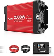 ALLWEI 2000W Reiner Sinus Wechselrichter 12v auf 230v Spannungswandler für Zuhause, Wohnmobil, L…