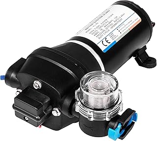 VEVOR Wasserpumpe Hochdruckmembran 12 V, Hochdruck Wasserpumpe 17 L/min, Selbstansaugende Membran…