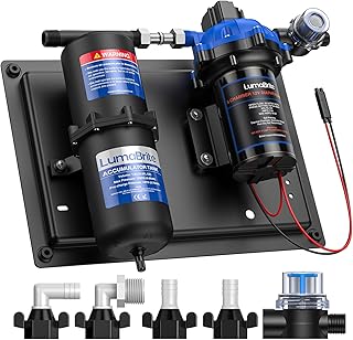 DC 12V Wasserdrucksystem – Wasserpumpe 12V Membranpumpe Selbstansaugende 7GPM 70 PSI und 1L 125 P…